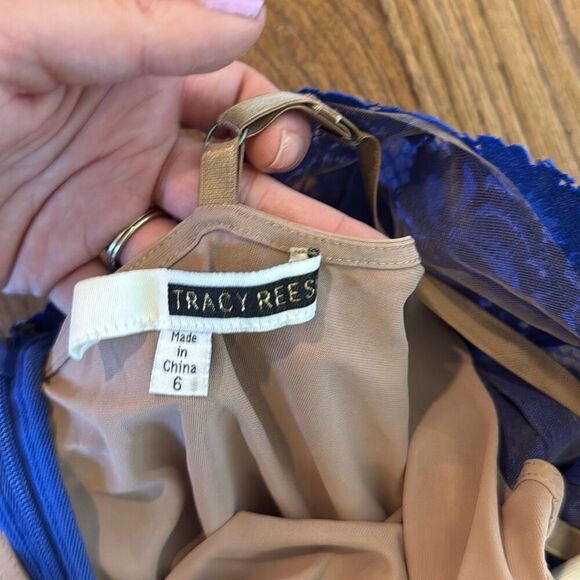 Anthropologie Tracy Reese Cerulean sky blue lace overlay dress 6 - Picture 10 of 13